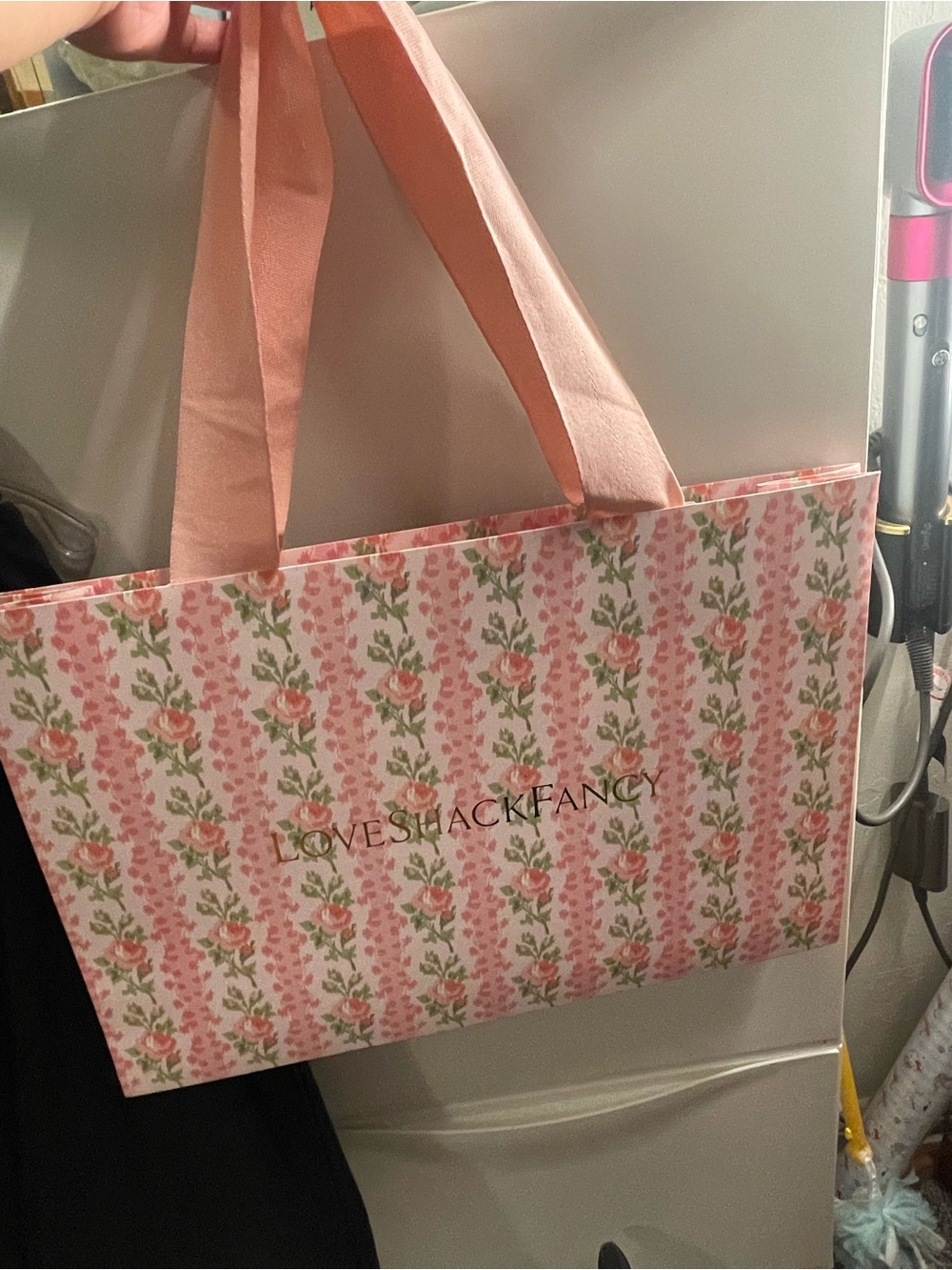 BRAND NEW LoveShackFancy pink floral large shopping  bag